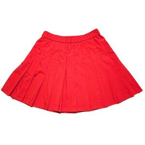 Elegant Red Pleated Skirt